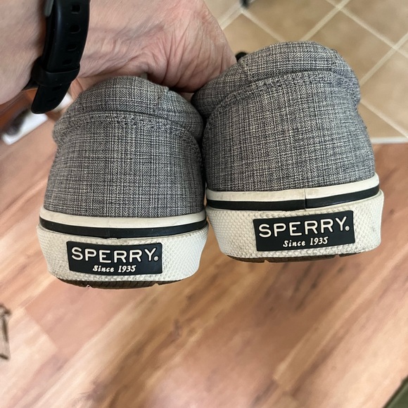 Sperry Halyard linen chambray sneakers, size 10 - Picture 3 of 5